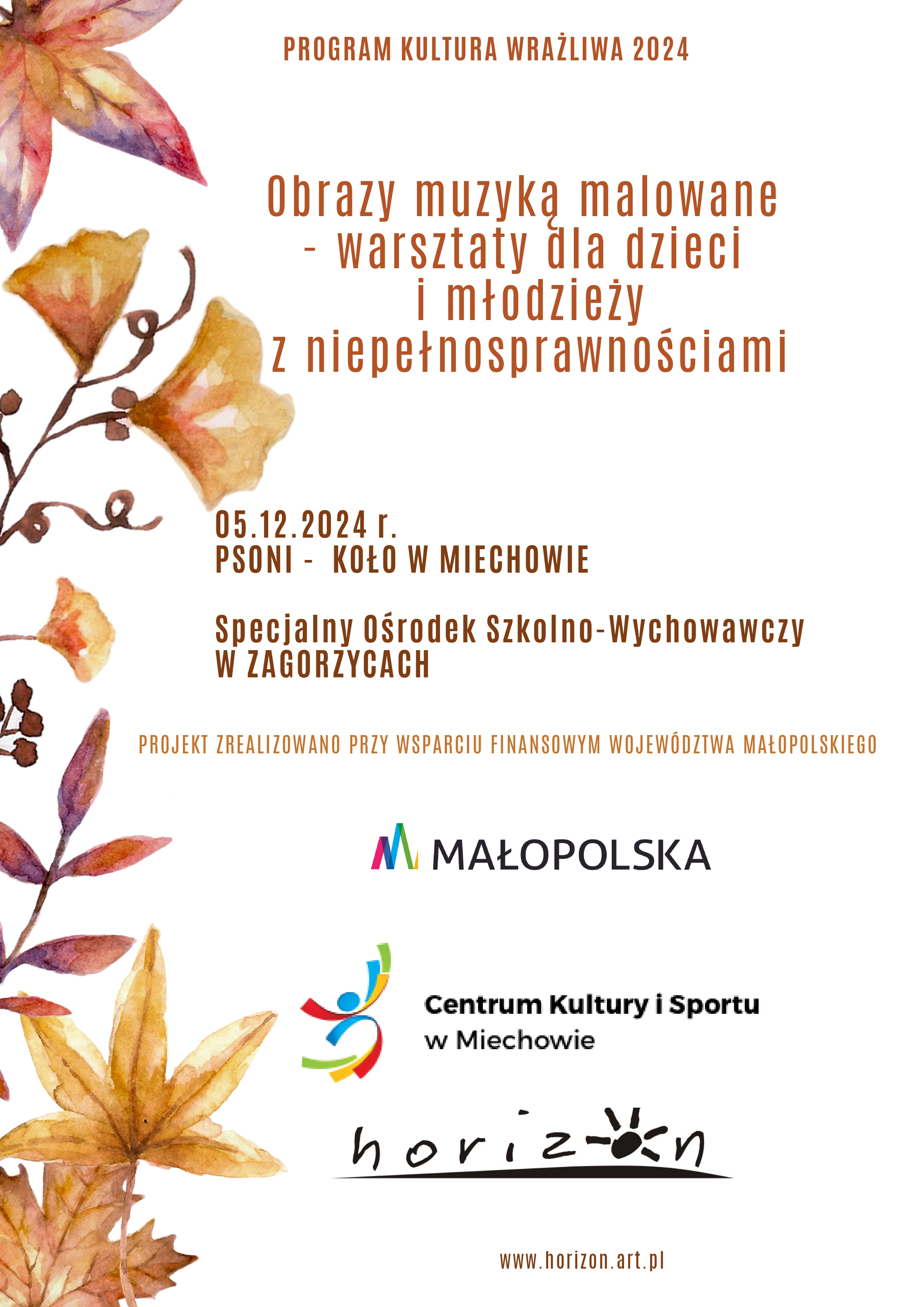 plakat na wydarzenie kultura wrażliwa